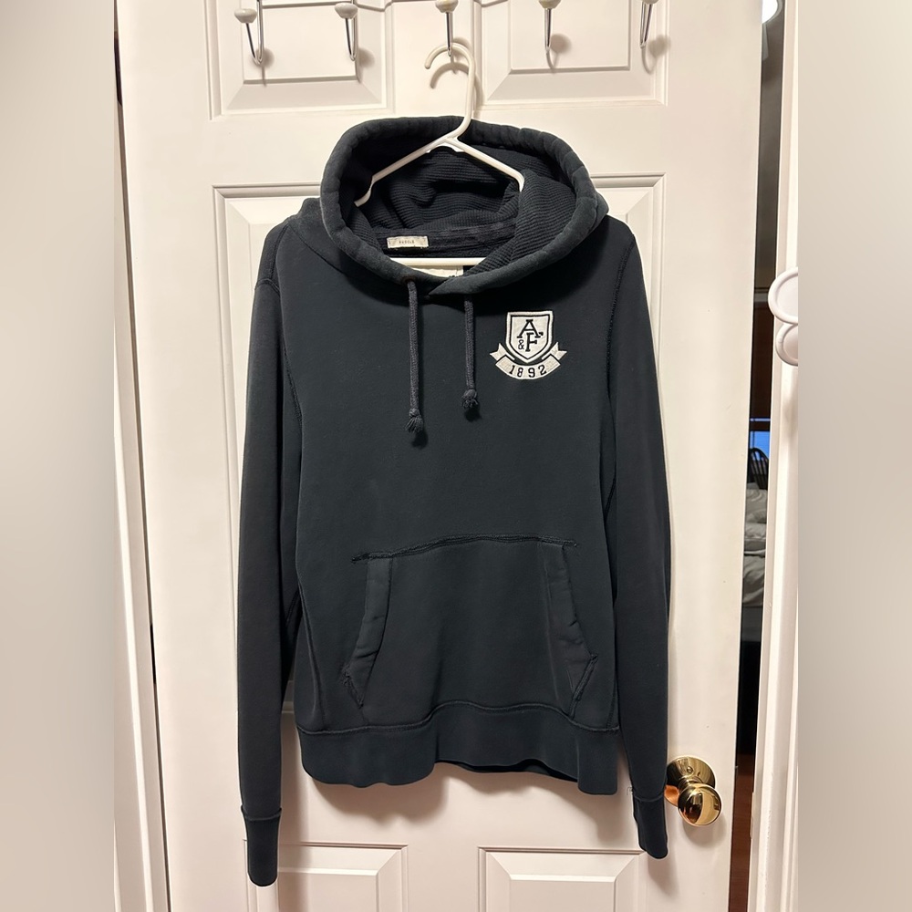 Abercrombie & Fitch black Hoodie with Crest